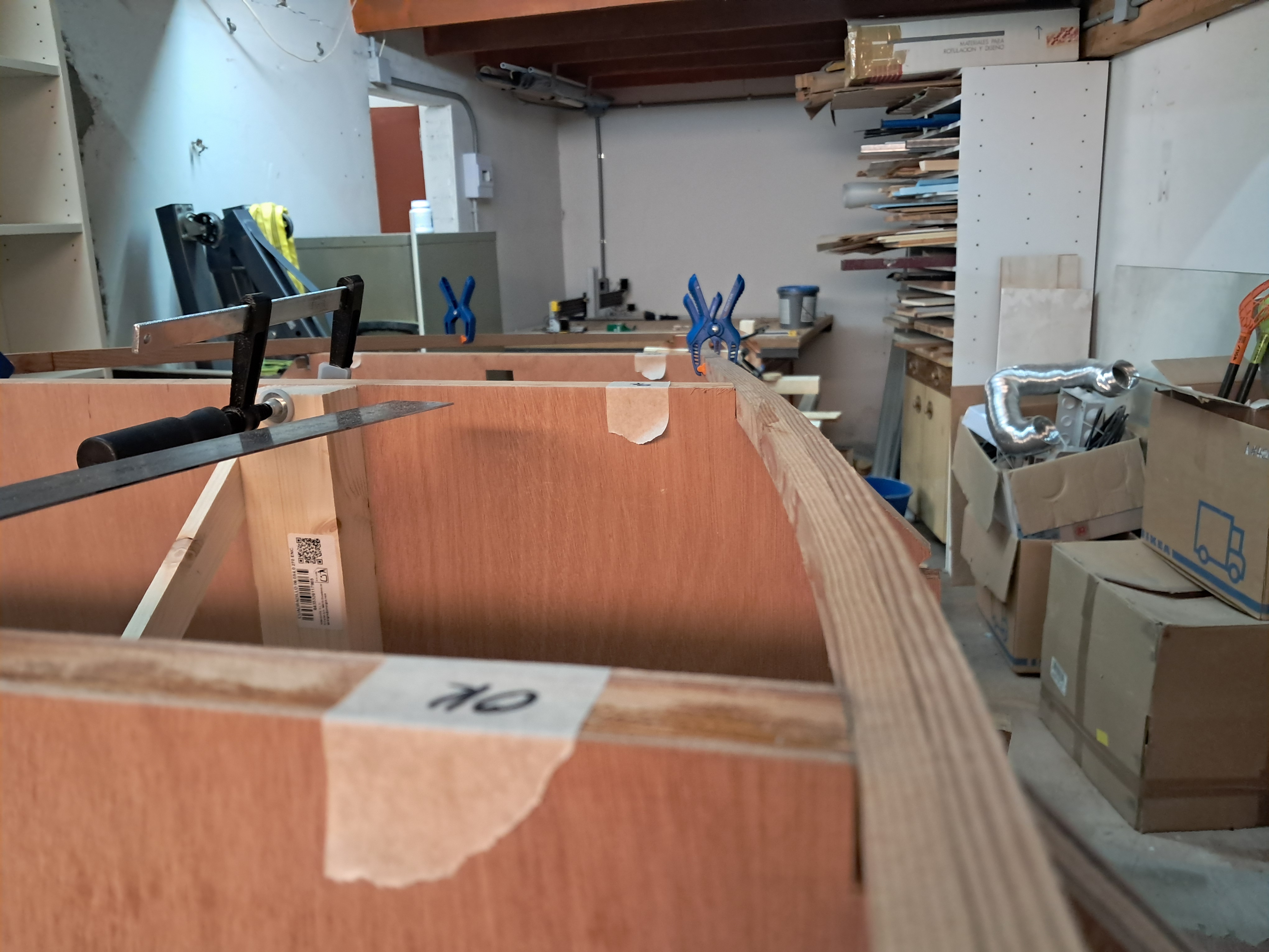 Cadre C5 pendant la présentation du longeron 18x18.