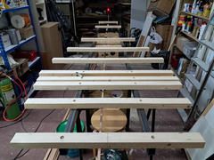 Leveled and fixed to the strongback.