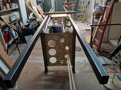 Finally: levelled and bolted to the floor.